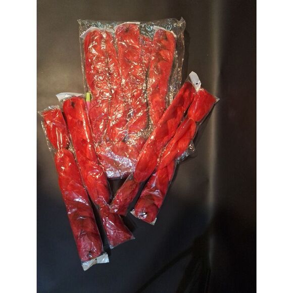 9 bags of braiding hair red synthetic